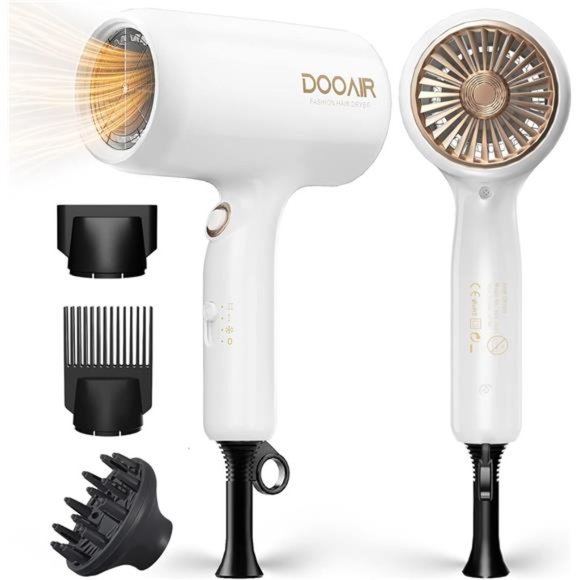 Ionic Hair Dryer with Diffuser,Blow Dryer with Comb and
